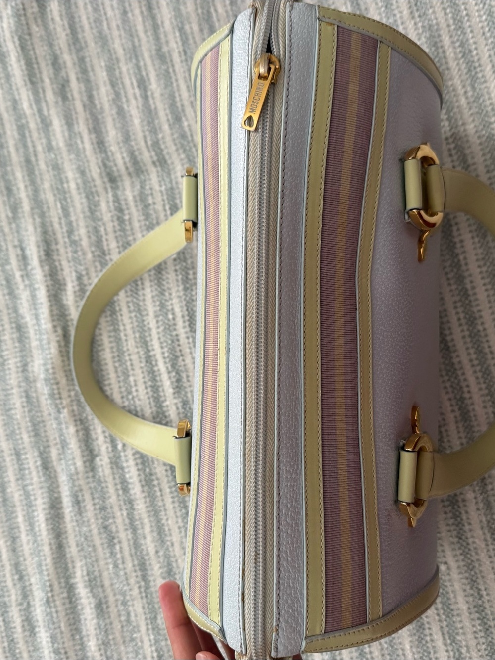 Moschino Leather Satchel with Gold Hardware - Picture 3 of 9